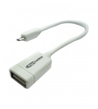 Portronics OTG Cable Micro USB to USB OTG Cable, White